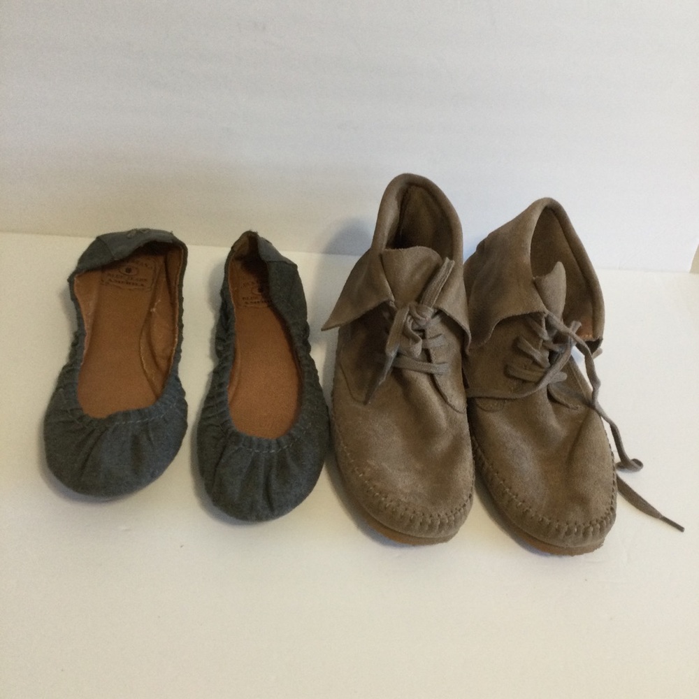 Womens LUCKY BRAND sz 8 bundles slip on felt ballet flats suede ankle boots lot
